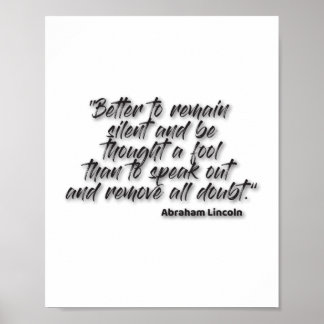 Poster JSR 1. "Mieux vaut rester silencieux et être pensé
