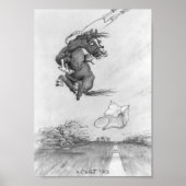 Poster JT08 "A Quiet Hack" noir et blanc (Devant)