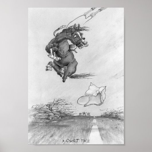 Poster JT08 "A Quiet Hack" noir et blanc (Devant)