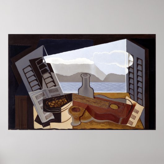 Poster Juan Gris La Fenêtre Ouverte (Devant)
