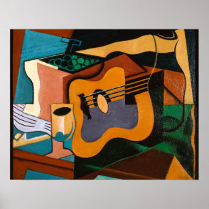 Poster Juan Gris, Nature morte à la guitare,