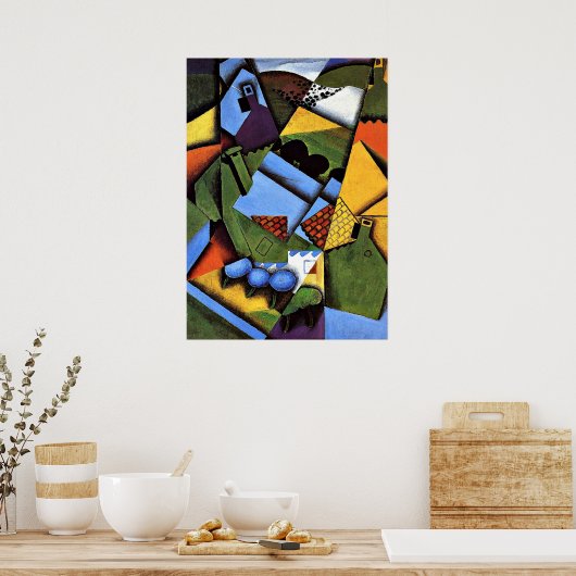 Poster Juan Gris - Paysage avec maisons à Ceret (Cuisine)