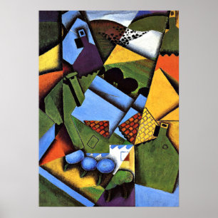 Poster Juan Gris - Paysage avec maisons à Ceret