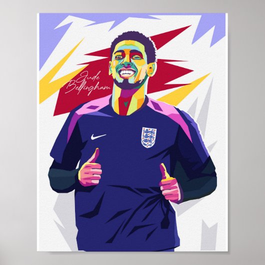 Poster Jude Bellingham Wpap Pop Art (Devant)