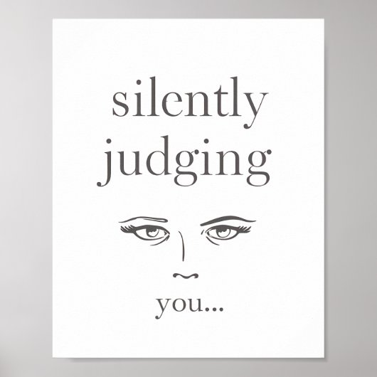Poster Judging Eyes "Silently Judging You" (Devant)