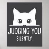 Poster Judging You Silently - Funny Cat  (Devant)