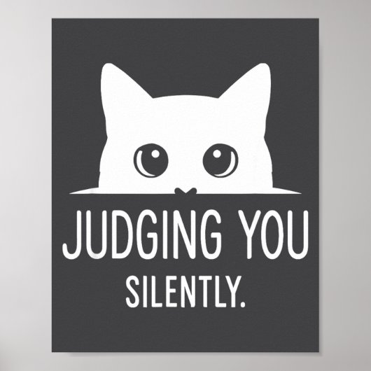 Poster Judging You Silently - Funny Cat  (Devant)