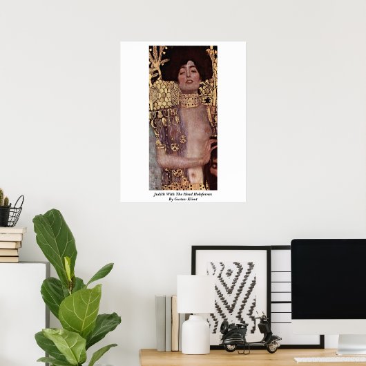 Poster Judith Avec Les Holofernes De Tête De Gustav Klimt (Bureau à domicile)