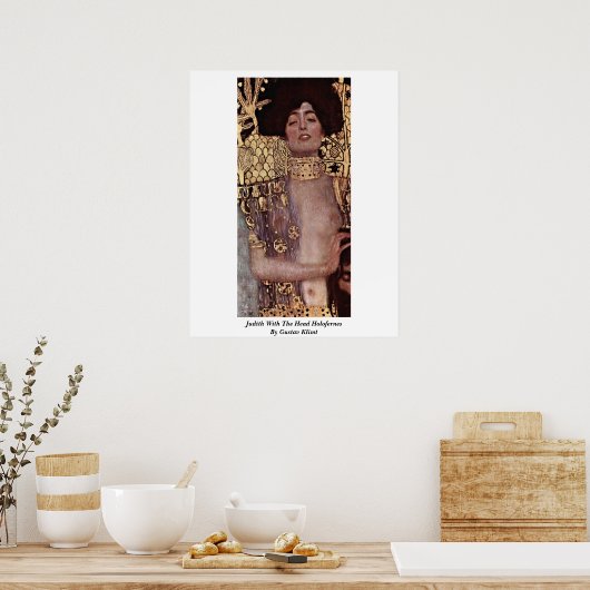 Poster Judith Avec Les Holofernes De Tête De Gustav Klimt (Cuisine)