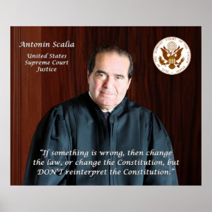 Poster Juge de la Cour suprême Antonin Scalia et phoque