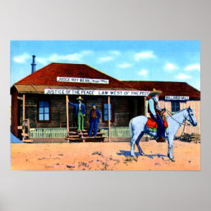 Poster Juge Roy Bean Law à l'ouest du Pecos