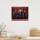 Poster Juges et sceaux de la Cour suprême des États-Unis  (Cuisine)