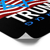 Poster Juifs Pour Trump American Flag Star De David Hébre (Coin)