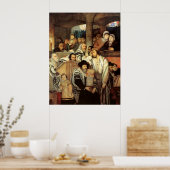 Poster Juifs priant par Maurycy Gottlieb - Vers 1878 (Cuisine)