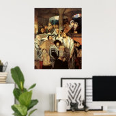 Poster Juifs priant par Maurycy Gottlieb - Vers 1878 (Bureau à domicile)