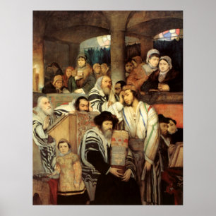 Poster Juifs priant par Maurycy Gottlieb - Vers 1878