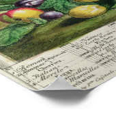 Poster Juillet, "Douze mois de fruits" (Coin)