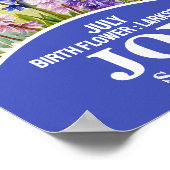 Poster Juillet Mois de naissance Fleur Christian Mur Art (Coin)