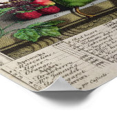 Poster Juin, "Douze mois de fruits" (Coin)