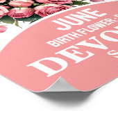 Poster Juin Mois de naissance Fleur Christian Nursery Art (Coin)