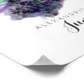 Poster Juin Pierre de naissance - Aquarelle Alexandrite | (Coin)