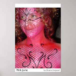 Poster Juin rose