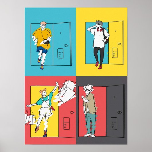 Poster Jujutsu Kaisen Portes Anime Dansant Outro (Devant)