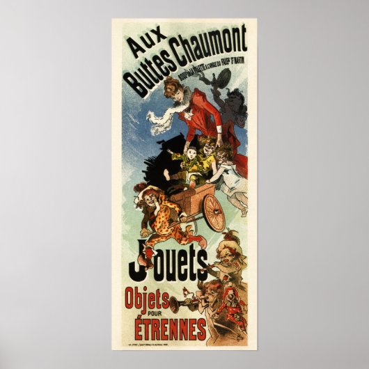 Poster JULES CHERET Aux Buttes Chaumont Jouets Français (Devant)