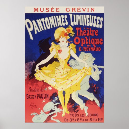 Poster Jules Cheret Pantomimes Lumineuses (Devant)
