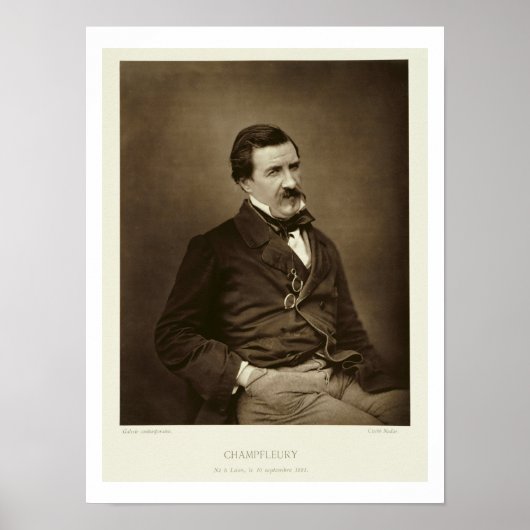 Poster Jules Francois Felix Husson, "Champfleury" (1821-8 (Devant)