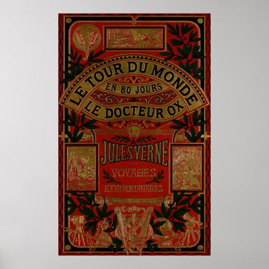 Poster Jules Verne Dans Le Monde En Quatre-Vingt Jours (Devant)