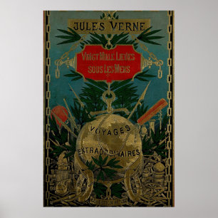 Poster Jules Verne Extraordinary Voyages