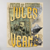 Poster Jules Verne Père de Steampunk (Devant)