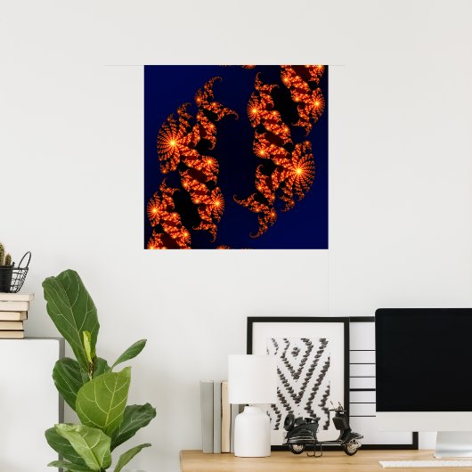 Poster Julia Fractal Zoom (Bureau à domicile)