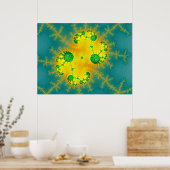 Poster Julia orange/bleu (Imprimer) (Cuisine)