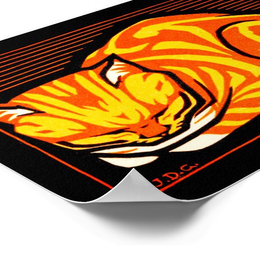 Poster Julie de Graag Décembre Chat (Coin)