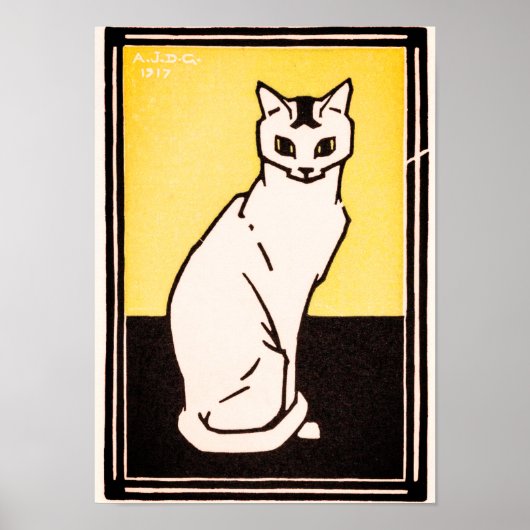 Poster Julie de GraagChat assis (Devant)