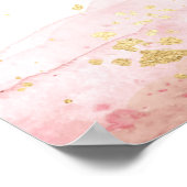 Poster JULIEN Blush Aquarelle or Fiançailles Bienvenue (Coin)