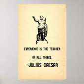 Poster Julius Caesar Citation Expérience est l'enseignant (Devant)