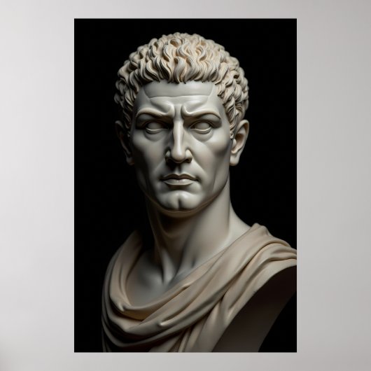 Poster Julius Caesar Portrait, Leadership Romain Iconique (Devant)
