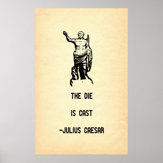 Poster Julius César Citation La Mort Est Cast (Devant)