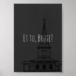 Poster Julius César de Shakespeare "Et tu, Brute ?"