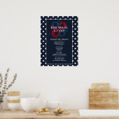 Poster July 4th Red White & I Do Couples Shower Bar Sign (Cuisine)
