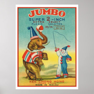 Poster Jumbo (pirate informatique chinois Vintage)