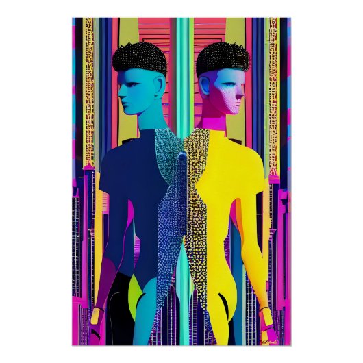 Poster Jumeaux de concentration (Devant)