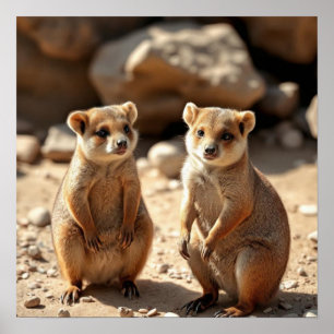 Poster Jumeaux Quokka australiens