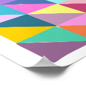 Poster Jumelage géométrique Abstrait coloré (Coin)