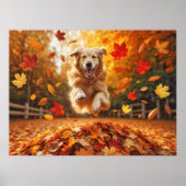 Poster Jumelage Golden Retriever Dans Pile Feuille (Devant)