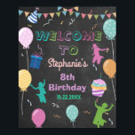 Poster Jump Birthday Chalkboard Kid Trampoline Bienvenue<br><div class="desc">Personnalisez cette affiche de bienvenue Jump Birthday Chalkboard Kid Trampoline Party avec vos détails facilement et rapidement. Tous les textes sont modifiables ! Pour une personnalisation plus avancée de ce design, il suffit de sélectionner le bouton "Customiser / Personnaliser ce modèle" ci-dessus ! Objets correspondants disponibles dans la collection !...</div>