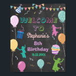 Poster Jump Birthday Chalkboard Kid Trampoline Bienvenue<br><div class="desc">Personnalisez cette affiche de bienvenue Jump Birthday Chalkboard Kid Trampoline Party avec vos détails facilement et rapidement. Tous les textes sont modifiables ! Pour une personnalisation plus avancée de ce design, il suffit de sélectionner le bouton "Customiser / Personnaliser ce modèle" ci-dessus ! Objets correspondants disponibles dans la collection !...</div>